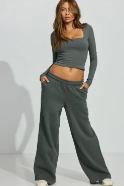 Sale Addison Square Neck Top Long Sleeve Tops