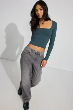 Cheap Addison Square Neck Top Tops|Long Sleeve Tops