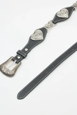Shop Allover Heart Western Belt Belts