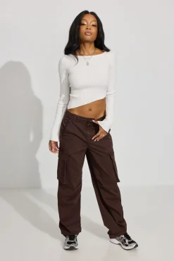 Sale Bodycon Boat Neck Sweater Sweaters & Cardigans|Long Sleeve Tops