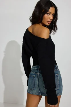Sale Bouclé Boat Neck Sweater Sweaters & Cardigans|Long Sleeve Tops