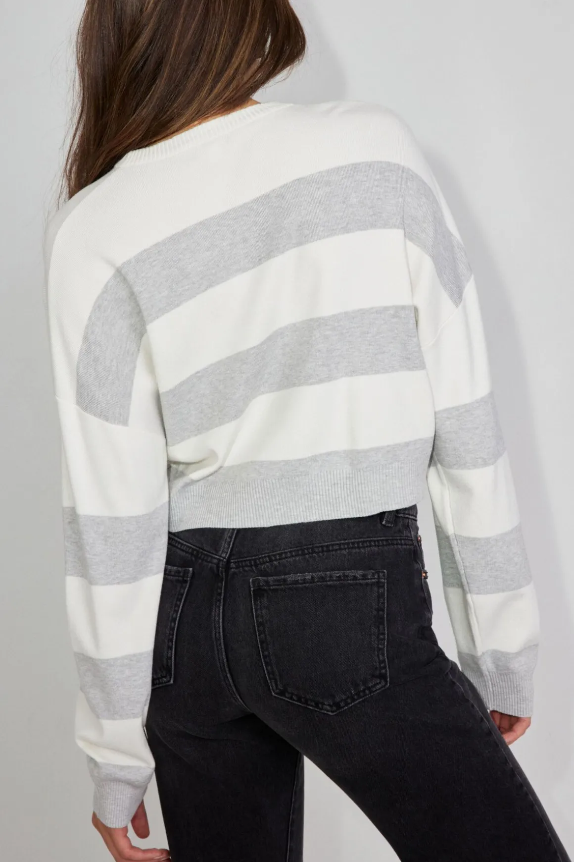 Clearance Boxy Stripe Sweater Sweaters & Cardigans|Long Sleeve Tops