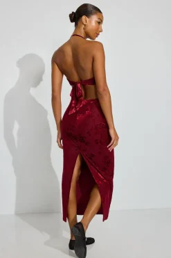 Fashion Burnout Sweetheart Maxi Dress Dresses