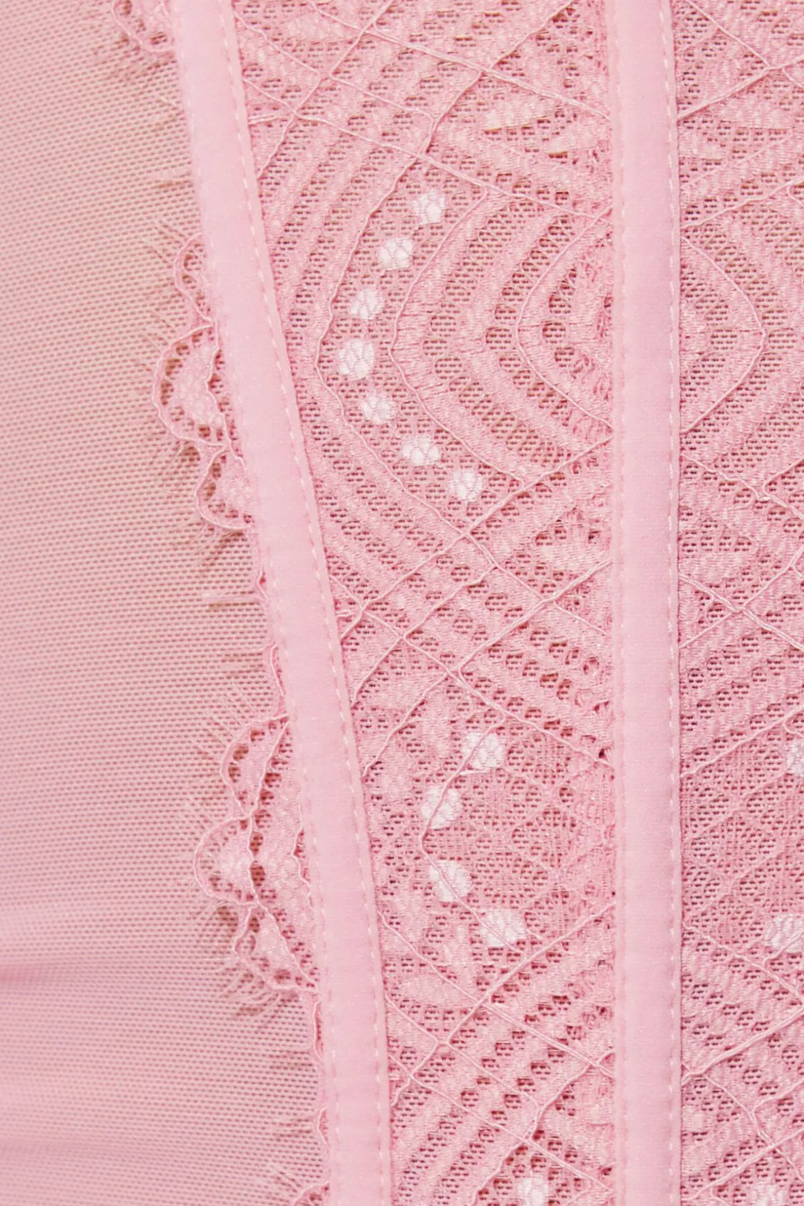 Discount Chrishell Lace Mesh Bustier Tank Tops