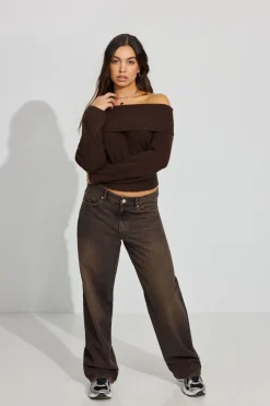 Cheap Cozy Loose Off Shoulder Sweater Sweaters & Cardigans|Long Sleeve Tops
