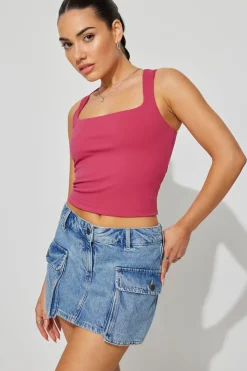 Fashion Denim Cargo Skort Shorts & Skirts|Cargos