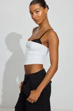 Flash Sale Double Layer Bustier Top Tank Tops