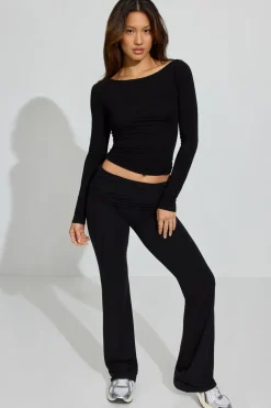 Online Estelle Long Sleeve Boatneck Top Matching Sets|Tops