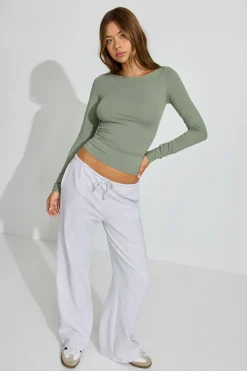 Cheap Estelle Long Sleeve Boatneck Top Matching Sets|Tops