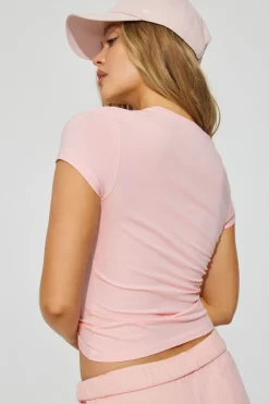 Clearance Estelle Longline Crewneck Tee Short Sleeve Tops