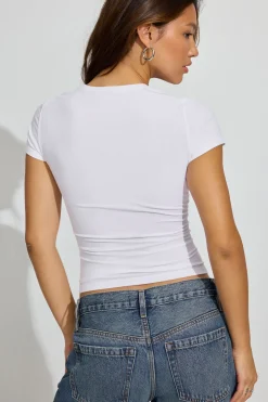 Cheap Estelle Longline Tee Short Sleeve Tops