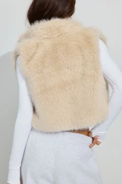 Flash Sale Faux Fur Vest Cropped Jackets|Vests