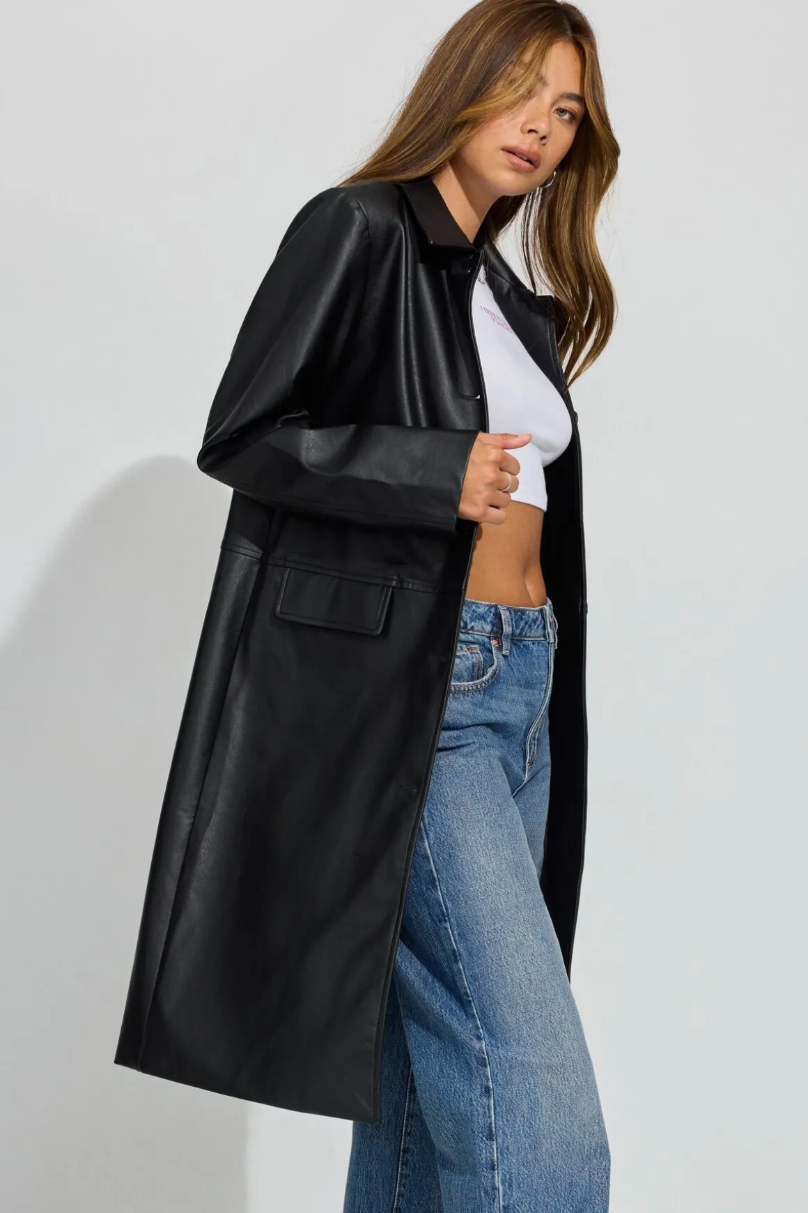 Best Sale Faux Leather Car Coat Faux Leather Jackets|Lightweight Jackets