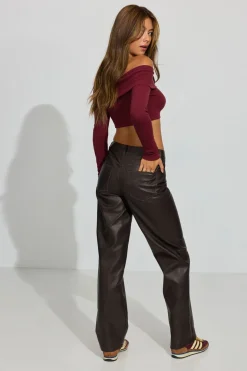 Best Faux Leather Straight Pants Pants