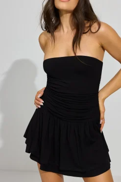 Hot Flirty Hem Tube Romper Dress Dresses