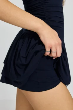 Discount Flirty Hem Tube Romper Dress Dresses
