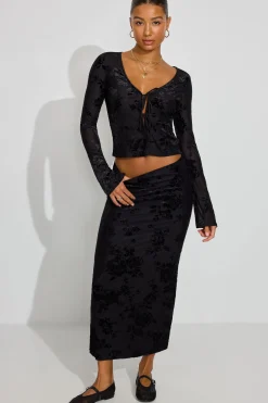 Clearance Flyaway Burnout Long Sleeve Top Long Sleeve Tops