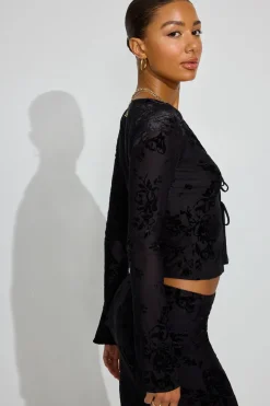 Clearance Flyaway Burnout Long Sleeve Top Long Sleeve Tops