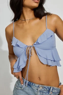 Flash Sale Flyaway Ruffle Babydoll Top Tank Tops