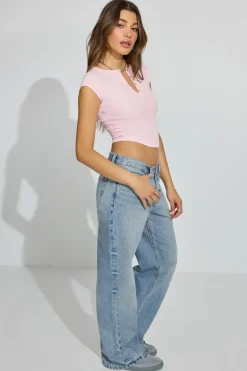Best Sale Henley Short Sleeve Top Short Sleeve Tops