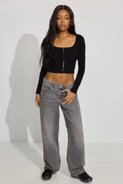 Store Hook & Eye Sweater Sweaters & Cardigans|Long Sleeve Tops