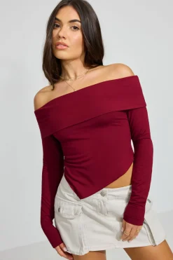 Store Long Sleeve Asymmetric Top Long Sleeve Tops