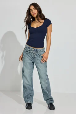 Fashion Low Rise Baggy Jeans Jeans