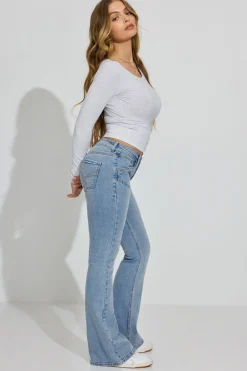 Shop Low Rise Flare Jeans Jeans