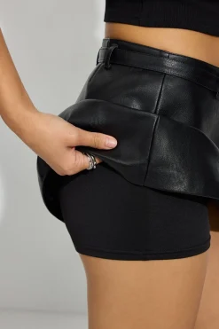 Online Micro Belted Mini Skort Shorts & Skirts