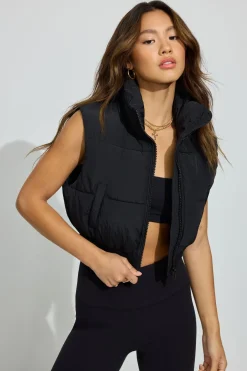 Flash Sale Mini Puff Vest Cropped Jackets|Vests