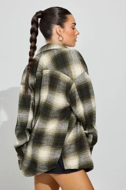 Outlet Noah Plaid Button-Up Shirt Long Sleeve Tops