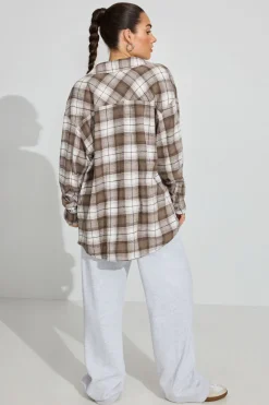 Shop Noah Plaid Button-Up Shirt Long Sleeve Tops