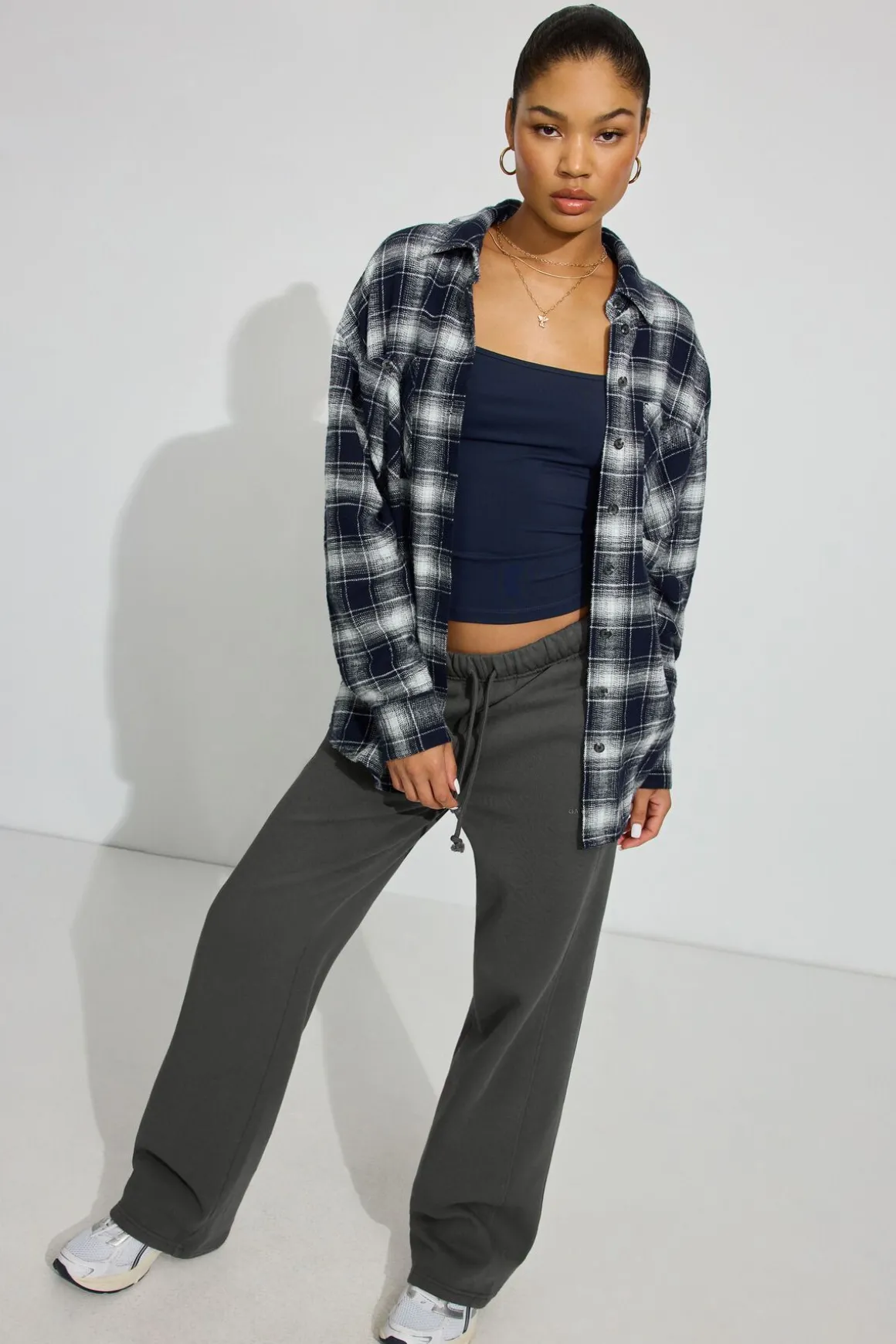 Shop Noah Plaid Button-Up Shirt Long Sleeve Tops