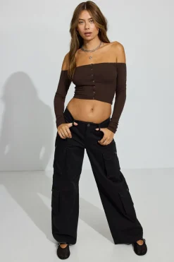 Hot Off Shoulder Snap Front Top Matching Sets|Tops