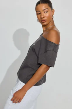 Cheap Off Shoulder T Shirt Matching Sets|Short Sleeve Tops