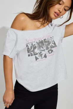 Fashion Off Shoulder T Shirt Short Sleeve Tops