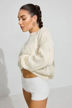Clearance Oversized Cable Sweater Sweaters & Cardigans|Long Sleeve Tops