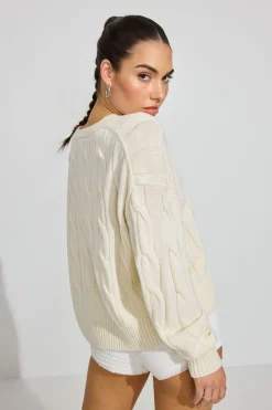 Clearance Oversized Cable Sweater Sweaters & Cardigans|Long Sleeve Tops