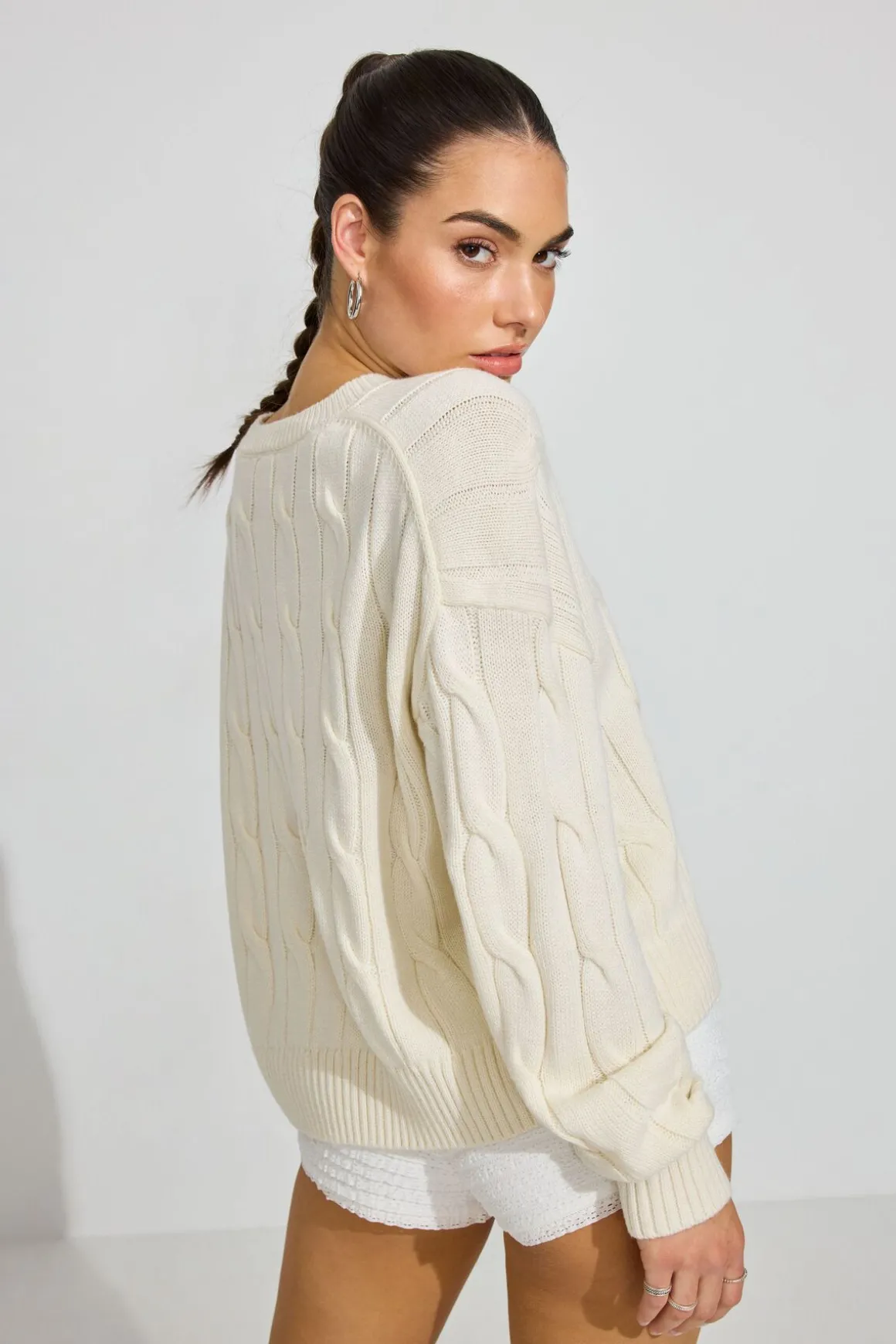 Clearance Oversized Cable Sweater Sweaters & Cardigans|Long Sleeve Tops