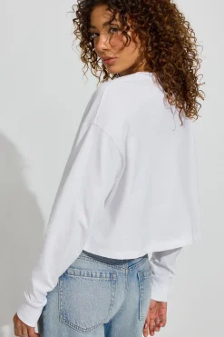 Flash Sale Oversized Henley Long Sleeve Top Tops|Long Sleeve Tops