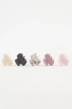 Store Pack of 5 Mini Acetate Clips Hair Accessories