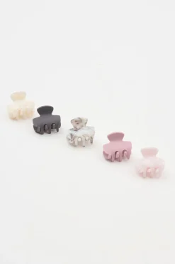 Store Pack of 5 Mini Acetate Clips Hair Accessories