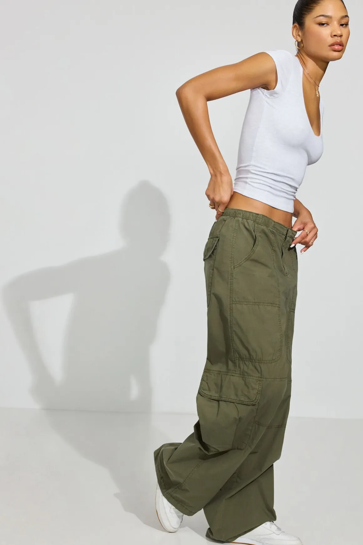 Shop Poplin Extreme Baggy Cargo Pants Cargos|Pants