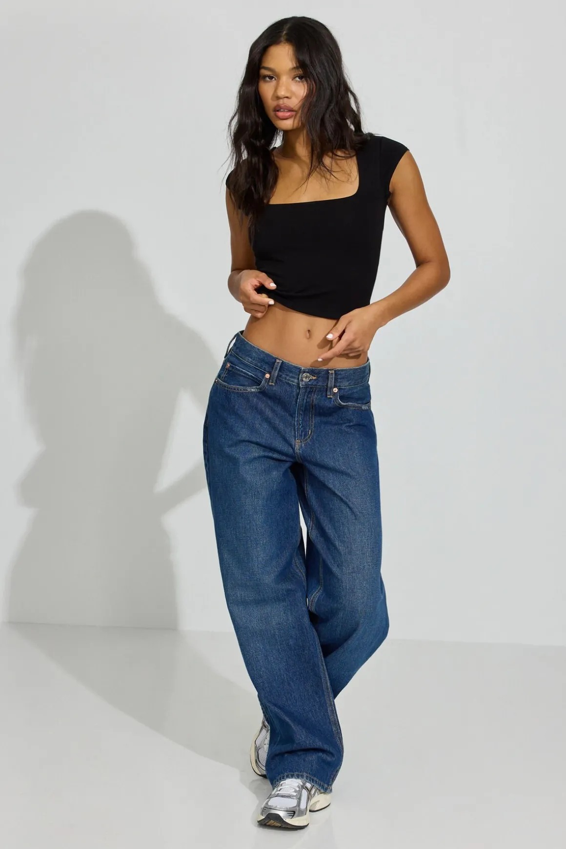 Fashion Portia Square Neckline T Shirt Matching Sets|Tops