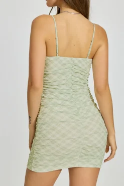 Online Ruched Mesh Mini Dress Dresses