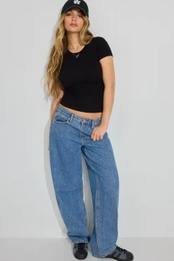Flash Sale Rylee Ribbed Crewneck T Shirt Tops|Short Sleeve Tops