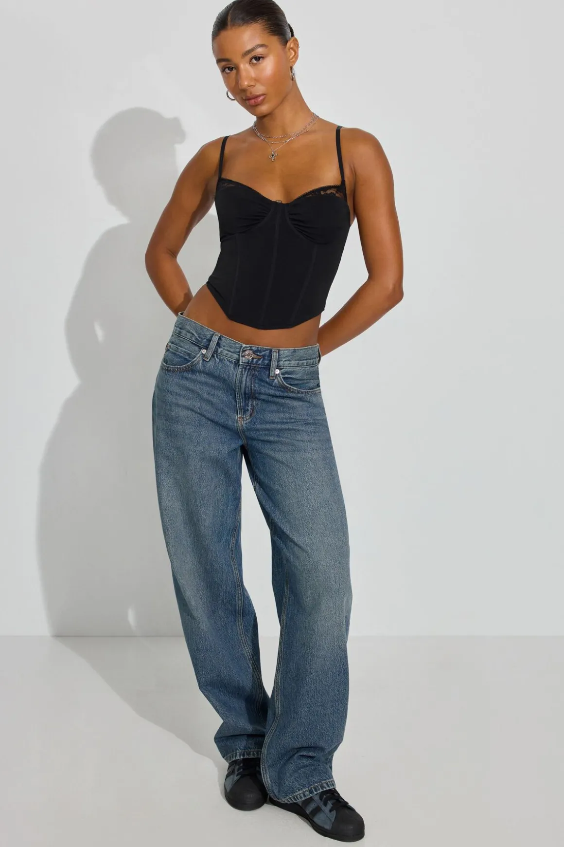 Online Sabrina Peek-A-Boo Bustier Top Tank Tops