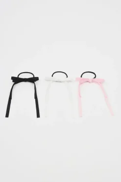 Flash Sale Set of 6 Ribbon Bow Hair Elastics Hair Accessories