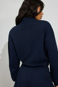 Best Sale Soft Terry Half Zip Sweatshirt Fleece|Tops