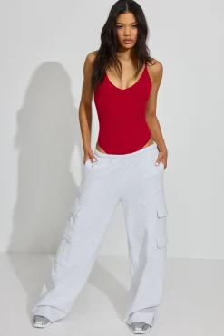 Hot SoftActive Plunge Bodysuit Activewear|Tops